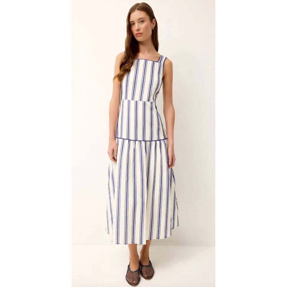 NEW MARIE OLIVER jada midi dress in sailor stripe